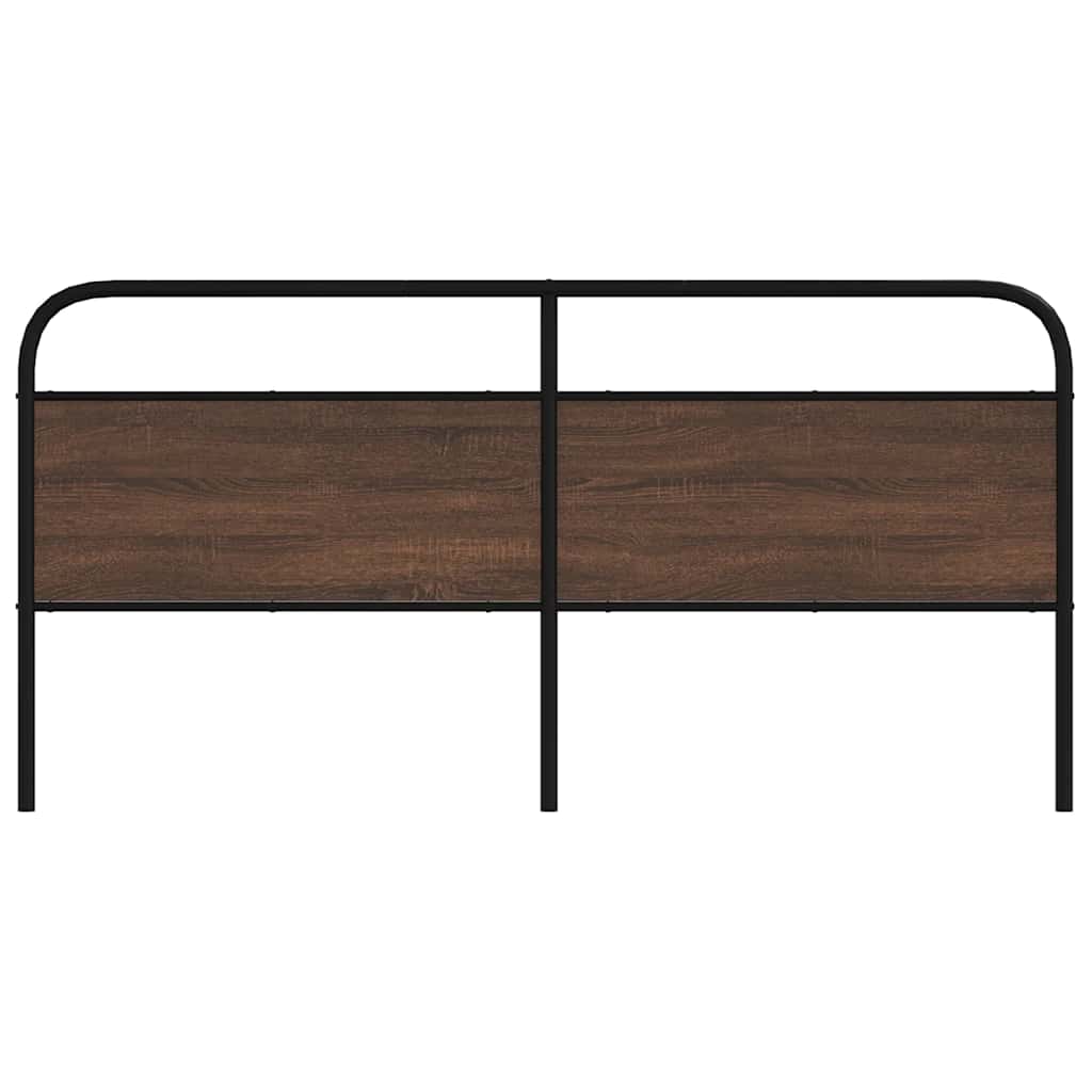 vidaXL Ersatz-Kopfteil Braun Eichen-Optik 200 cm Stahl und Holzwerkstoff