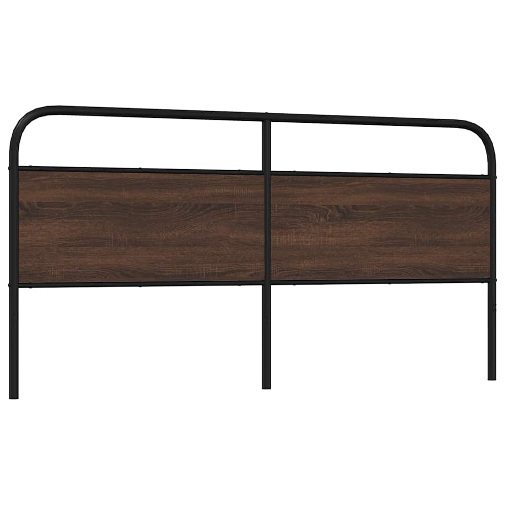vidaXL Ersatz-Kopfteil Braun Eichen-Optik 200 cm Stahl und Holzwerkstoff