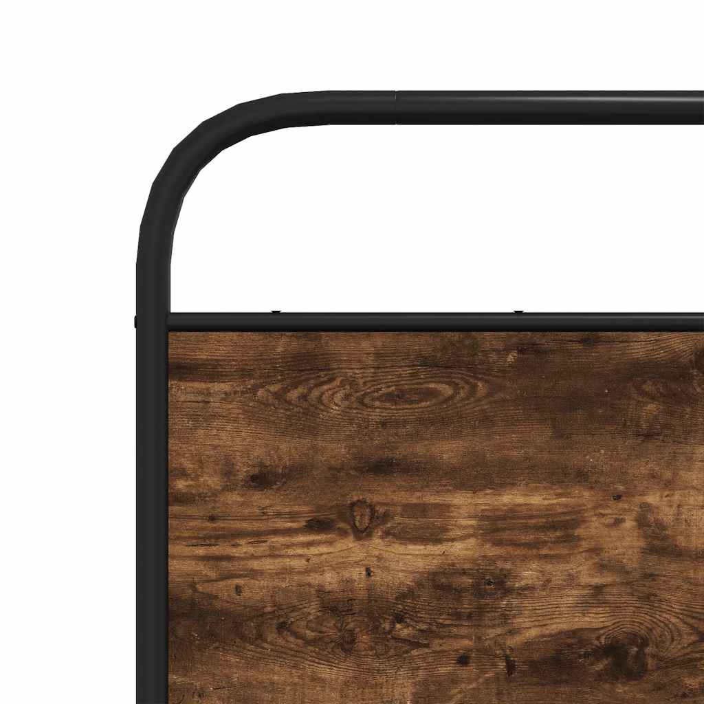 Bettgestell ohne Matratze 75x190 cm Räuchereiche Holzwerkstoff