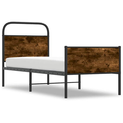 vidaXL Bettgestell ohne Matratze 75x190 cm Sonoma-Eiche Holzwerkstoff