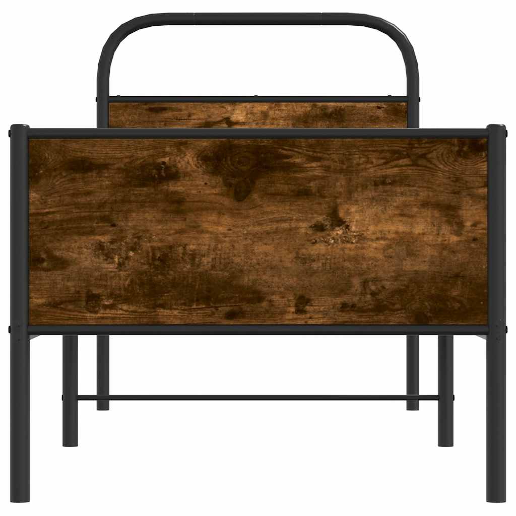vidaXL Bettgestell ohne Matratze 75x190 cm Sonoma-Eiche Holzwerkstoff