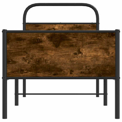vidaXL Bettgestell ohne Matratze 75x190 cm Sonoma-Eiche Holzwerkstoff