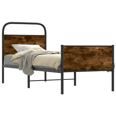 vidaXL Bettgestell ohne Matratze 80x200 cm Sonoma-Eiche Holzwerkstoff