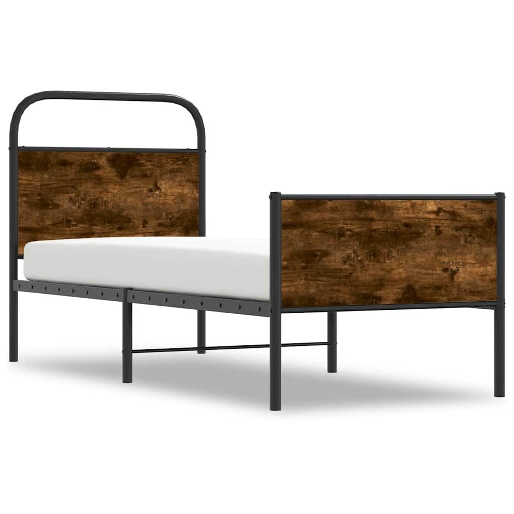 vidaXL Bettgestell ohne Matratze 80x200 cm Sonoma-Eiche Holzwerkstoff