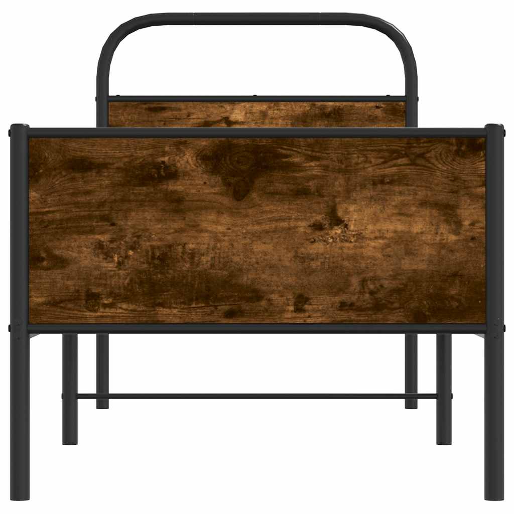 vidaXL Bettgestell ohne Matratze 80x200 cm Sonoma-Eiche Holzwerkstoff