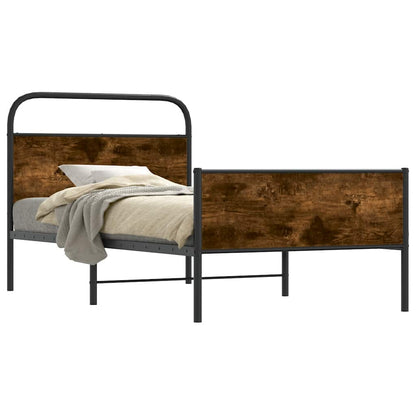 vidaXL Bettgestell ohne Matratze 90x190 cm Sonoma-Eiche Holzwerkstoff