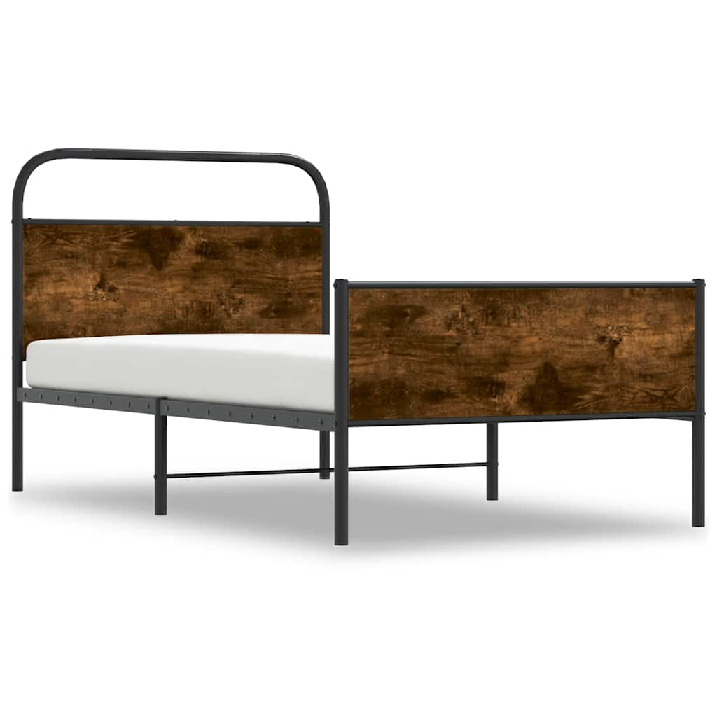 vidaXL Bettgestell ohne Matratze 90x190 cm Sonoma-Eiche Holzwerkstoff