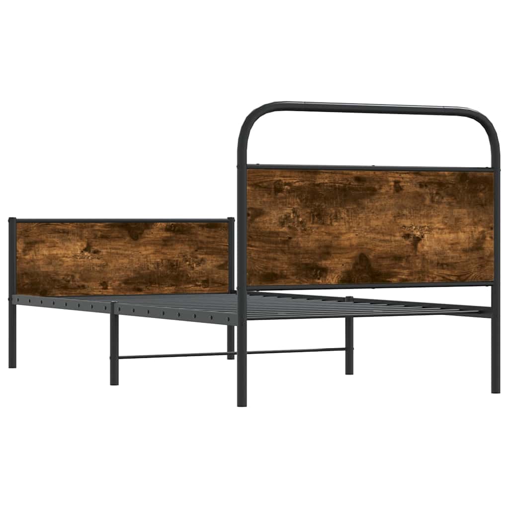 vidaXL Bettgestell ohne Matratze 90x190 cm Sonoma-Eiche Holzwerkstoff