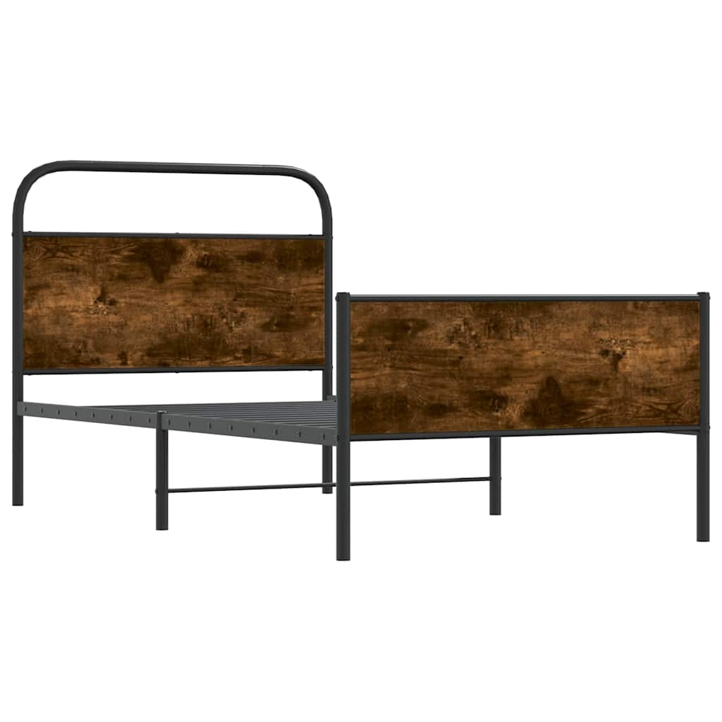 vidaXL Bettgestell ohne Matratze 100x190 cm Sonoma-Eiche Holzwerkstoff