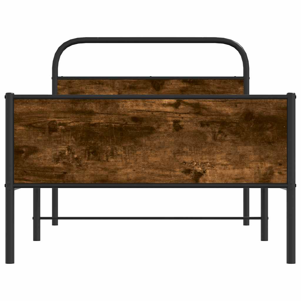 vidaXL Bettgestell ohne Matratze 100x190 cm Sonoma-Eiche Holzwerkstoff