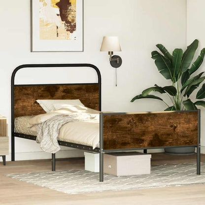 vidaXL Bettgestell ohne Matratze 100x190 cm Sonoma-Eiche Holzwerkstoff