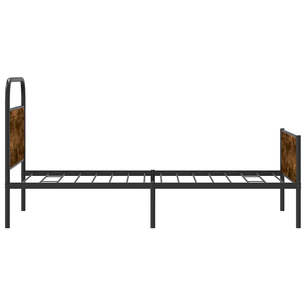 vidaXL Cadre de lit sans matelas 100x200 cm Chêne Sonoma Bois d'ingénierie