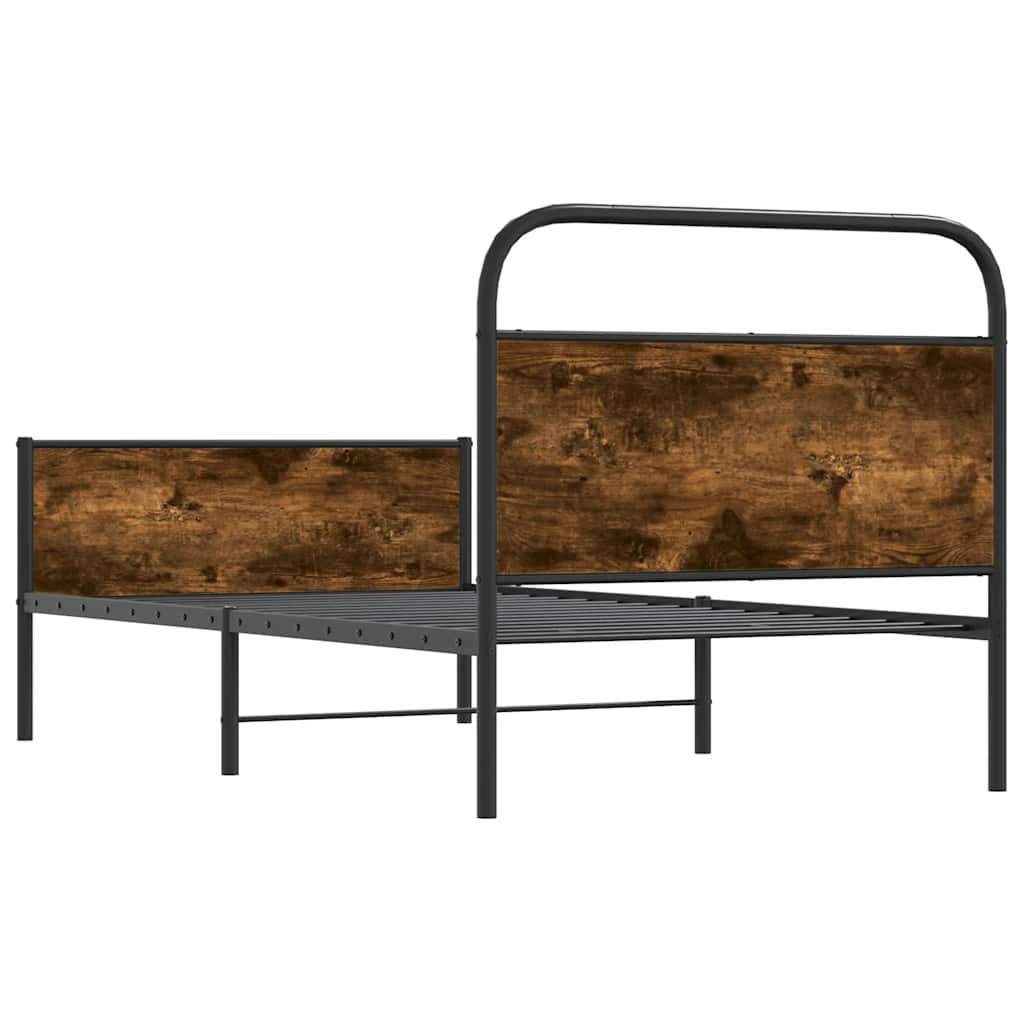 vidaXL Cadre de lit sans matelas 100x200 cm Chêne Sonoma Bois d'ingénierie