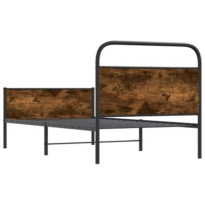 vidaXL Bettgestell ohne Matratze 107x203 cm Sonoma-Eiche Holzwerkstoff