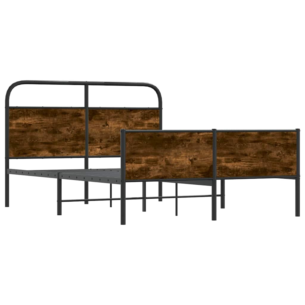 vidaXL Bettgestell ohne Matratze 135x190 cm Sonoma-Eiche Holzwerkstoff