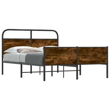 vidaXL Bettgestell ohne Matratze 140x190 cm Sonoma-Eiche Holzwerkstoff