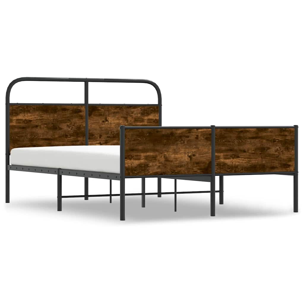 vidaXL Bettgestell ohne Matratze 140x190 cm Sonoma-Eiche Holzwerkstoff