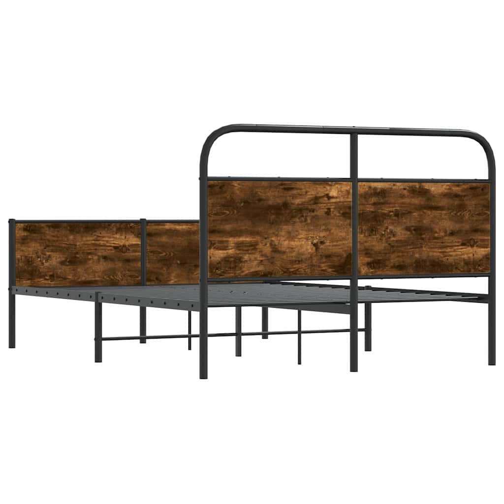 vidaXL Bettgestell ohne Matratze 140x190 cm Sonoma-Eiche Holzwerkstoff