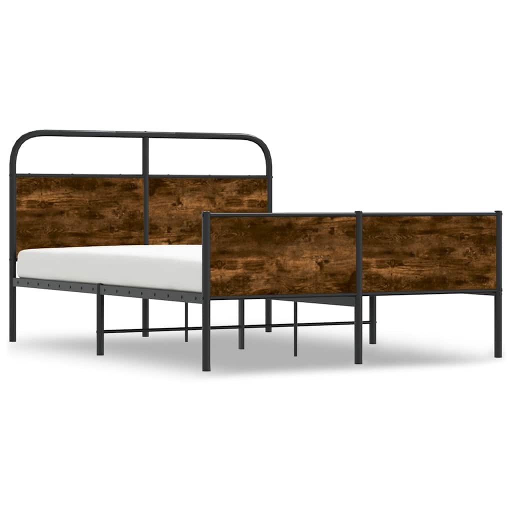 vidaXL Cadre de lit sans matelas 140x200 cm Chêne Sonoma Bois d'ingénierie