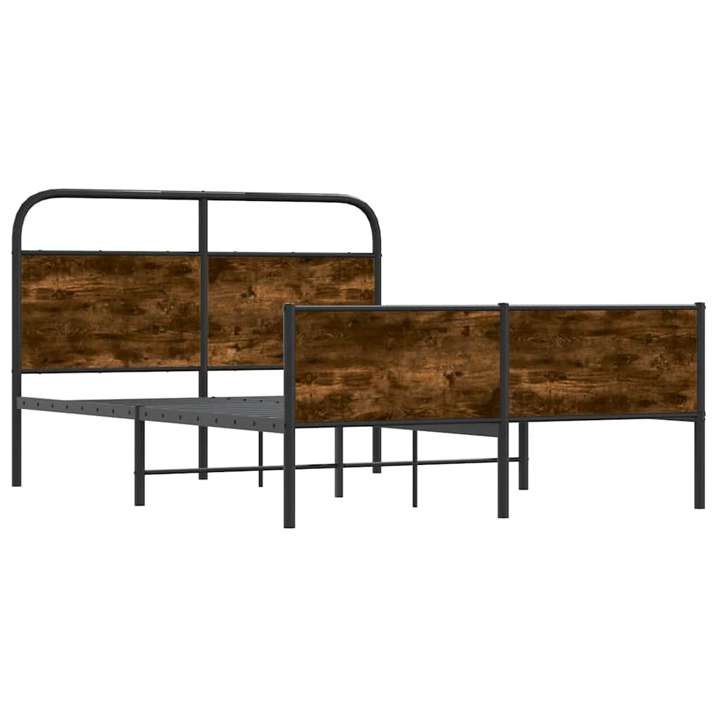 vidaXL Cadre de lit sans matelas 140x200 cm Chêne Sonoma Bois d'ingénierie
