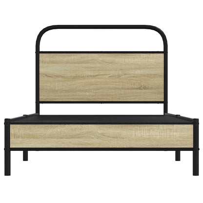 vidaXL Bettgestell ohne Matratze 100x190 cm Sonoma-Eiche Holzwerkstoff