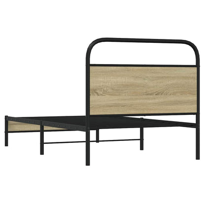 vidaXL Bettgestell ohne Matratze 100x190 cm Sonoma-Eiche Holzwerkstoff