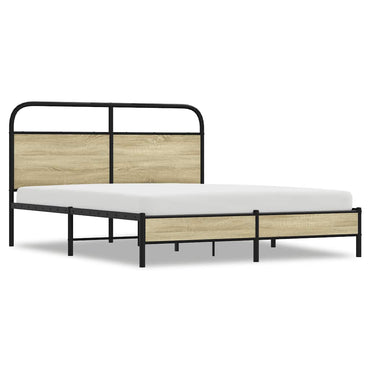 vidaXL Cadre de lit sans matelas 150x200 cm Chêne Sonoma Aggloméré