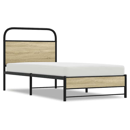 vidaXL Bettgestell ohne Matratze 80x200 cm Sonoma-Eiche Holzwerkstoff