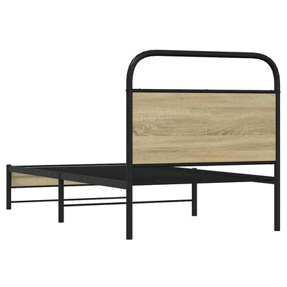 vidaXL Bettgestell ohne Matratze 80x200 cm Sonoma-Eiche Holzwerkstoff