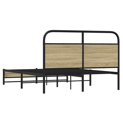 vidaXL Bettgestell ohne Matratze 120x200 cm Sonoma-Eiche Holzwerkstoff
