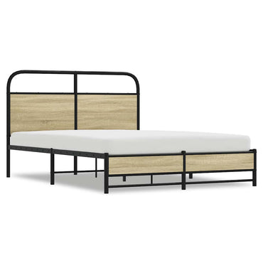 vidaXL Bettgestell ohne Matratze 140x190 cm Sonoma-Eiche Holzwerkstoff