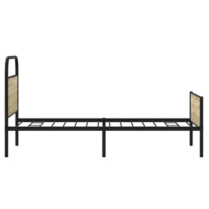 vidaXL Bettgestell ohne Matratze 75x190 cm Sonoma-Eiche Holzwerkstoff