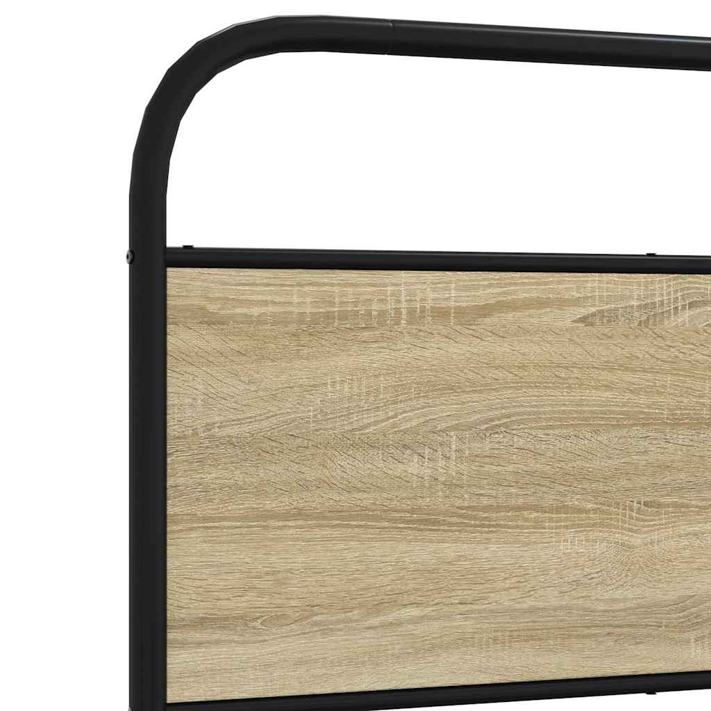 vidaXL Bettgestell ohne Matratze 80x200 cm Sonoma-Eiche Holzwerkstoff
