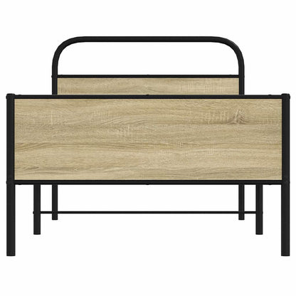 vidaXL Bettgestell ohne Matratze 90x200 cm Sonoma-Eiche Holzwerkstoff