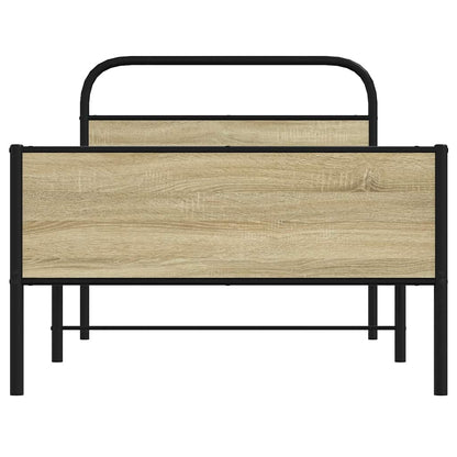 vidaXL Bettgestell ohne Matratze 100x190 cm Sonoma-Eiche Holzwerkstoff