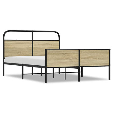 vidaXL Bettgestell ohne Matratze 120x190 cm Sonoma-Eiche Holzwerkstoff