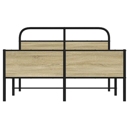 vidaXL Bettgestell ohne Matratze 120x190 cm Sonoma-Eiche Holzwerkstoff