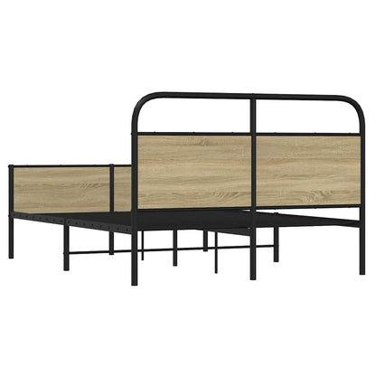 vidaXL Bettgestell ohne Matratze 120x190 cm Sonoma-Eiche Holzwerkstoff