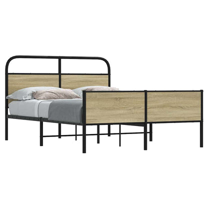 vidaXL Bettgestell ohne Matratze 120x190 cm Sonoma-Eiche Holzwerkstoff