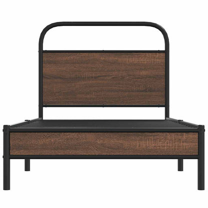 vidaXL Cadre de lit sans matelas 90x200 cm Marron Aspect chêne