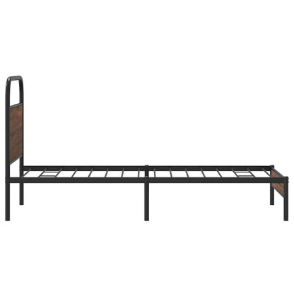 vidaXL Cadre de lit sans matelas 107x203 cm Marron aspect chêne