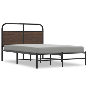 vidaXL Cadre de lit sans matelas 140x190 cm aspect chêne marron