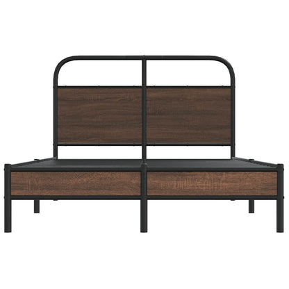 vidaXL Bettgestell ohne Matratze 140x200 cm Braun Eichen-Optik