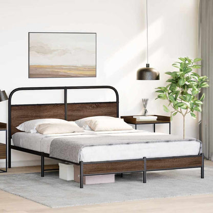 vidaXL Cadre de lit sans matelas 150x200 cm Aspect chêne marron