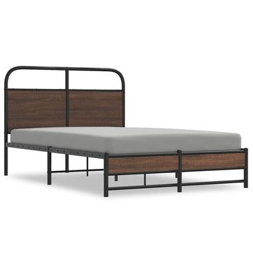 vidaXL Cadre de lit sans matelas 120x190 cm aspect chêne marron