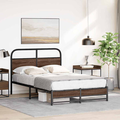 vidaXL Cadre de lit sans matelas 120x190 cm aspect chêne marron