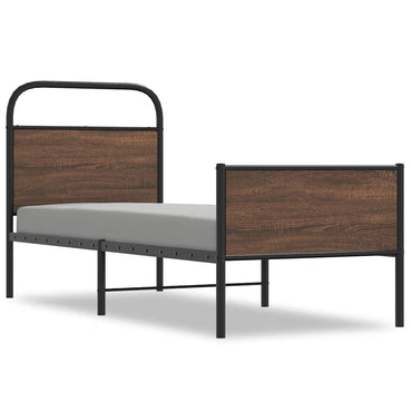 vidaXL Cadre de lit sans matelas 80x200 cm marron aspect chêne
