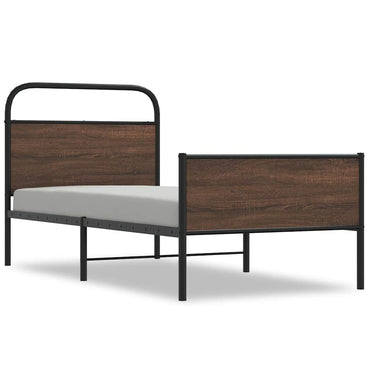 vidaXL Cadre de lit sans matelas 100x200 cm Aspect chêne marron