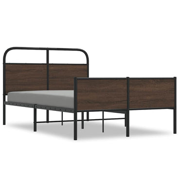 vidaXL Cadre de lit sans matelas 120x190 cm aspect chêne marron