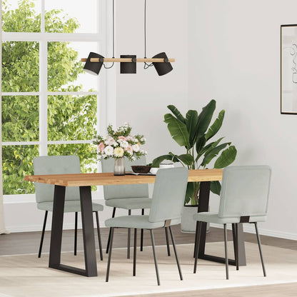 vidaXL Chaises de salle à manger 4 pcs Velours Gris clair
